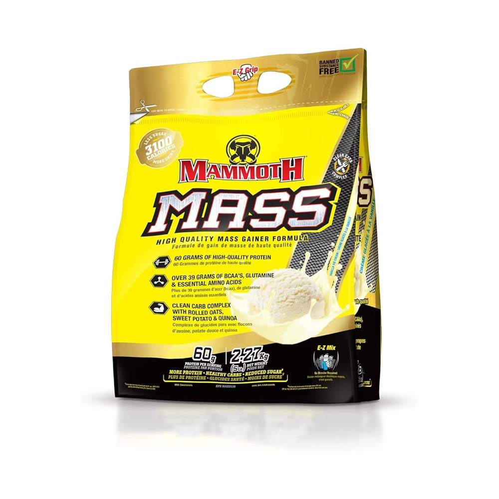 Mammoth Mass Vanilla Ice Cream / 5lb, SNS Health, Mass Gainer