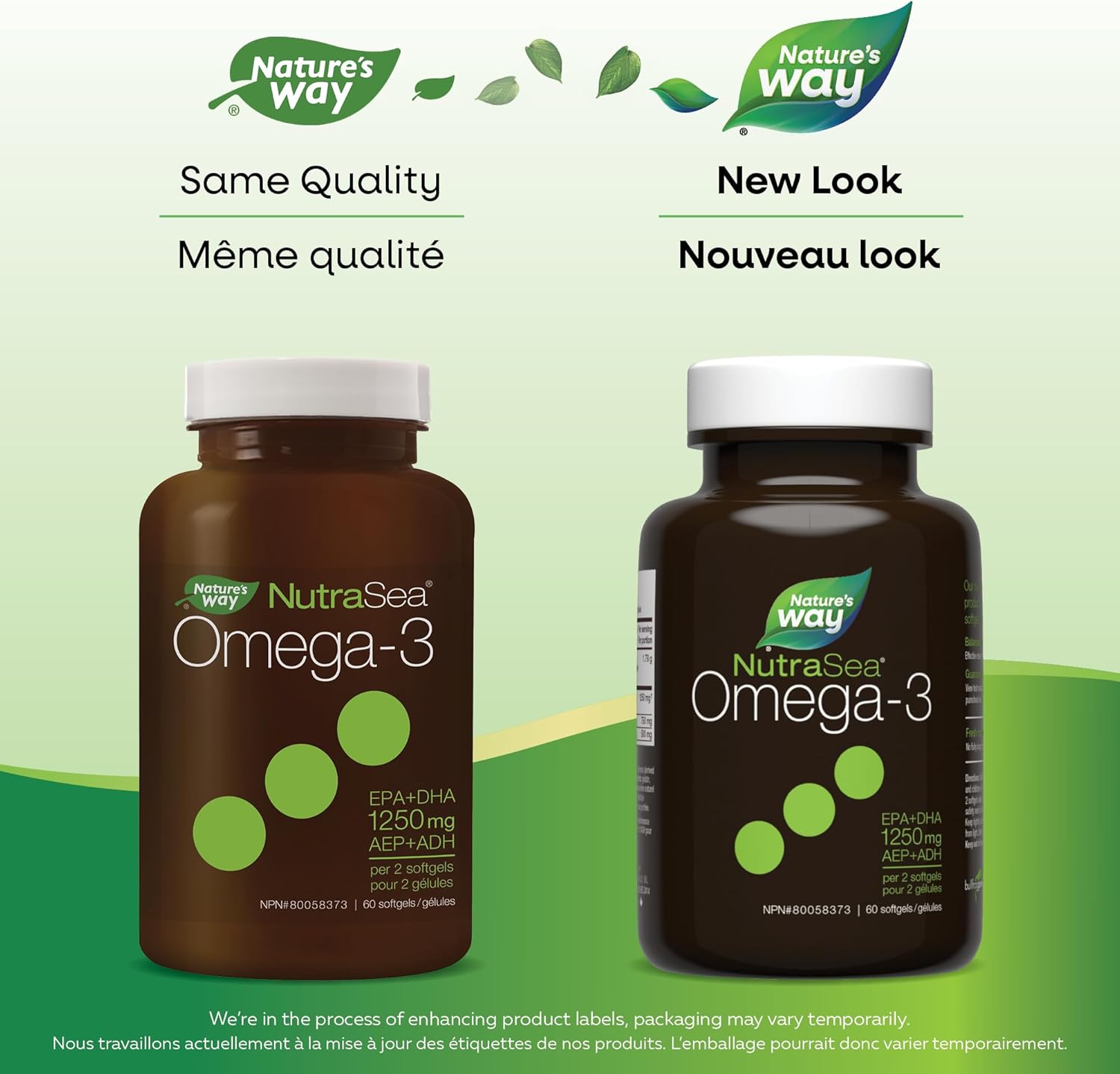 Nature's Way NutraSea Omega-3 Liquid Gels - 60 softgels Fresh Mint - - Omega 3