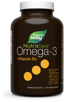 Nature's Way NutraSea Omega-3 + Vitamin D Liquid Gels - 100 softgels Fresh Mint - - Omega 3