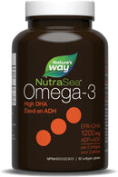 Nature's Way NutraSea Omega-3 Liquid Gels High DHA - 60 softgels Fresh Mint - Omega 3