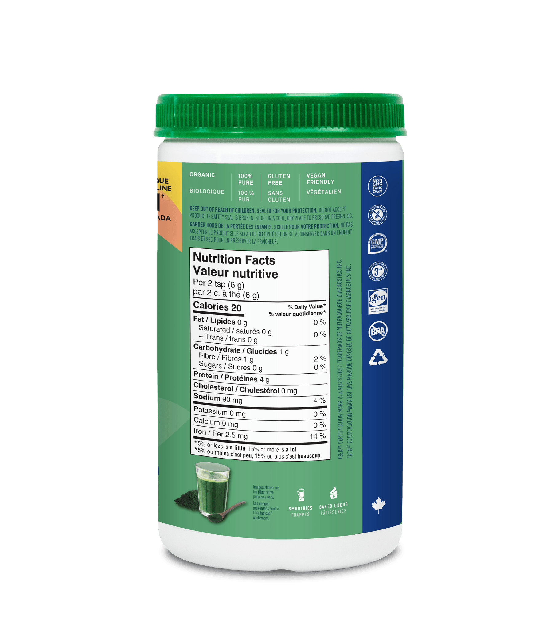 Organika Organic Spirulina Powder - 500g - Superfoods