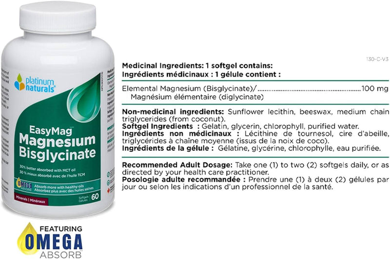 Platinum Naturals EasyMag™ Magnesium Bisglycinate 60