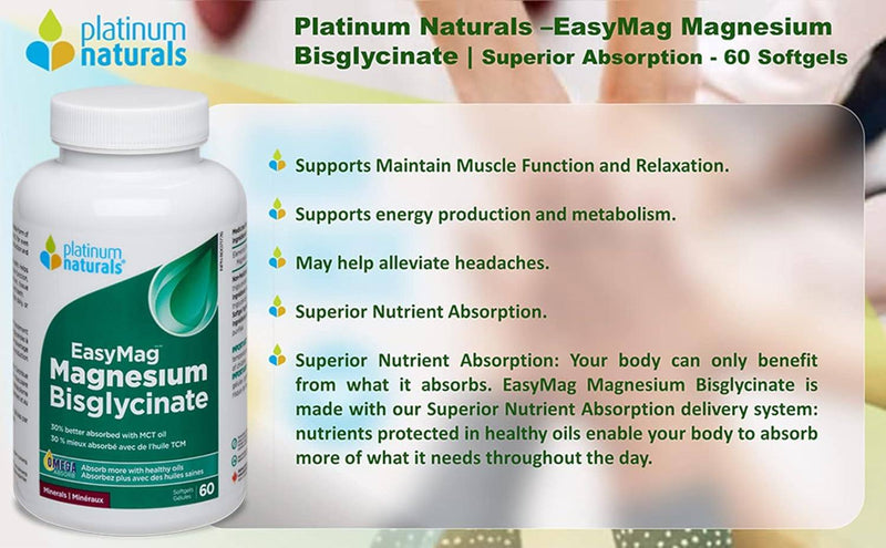 Platinum Naturals EasyMag™ Magnesium Bisglycinate 60