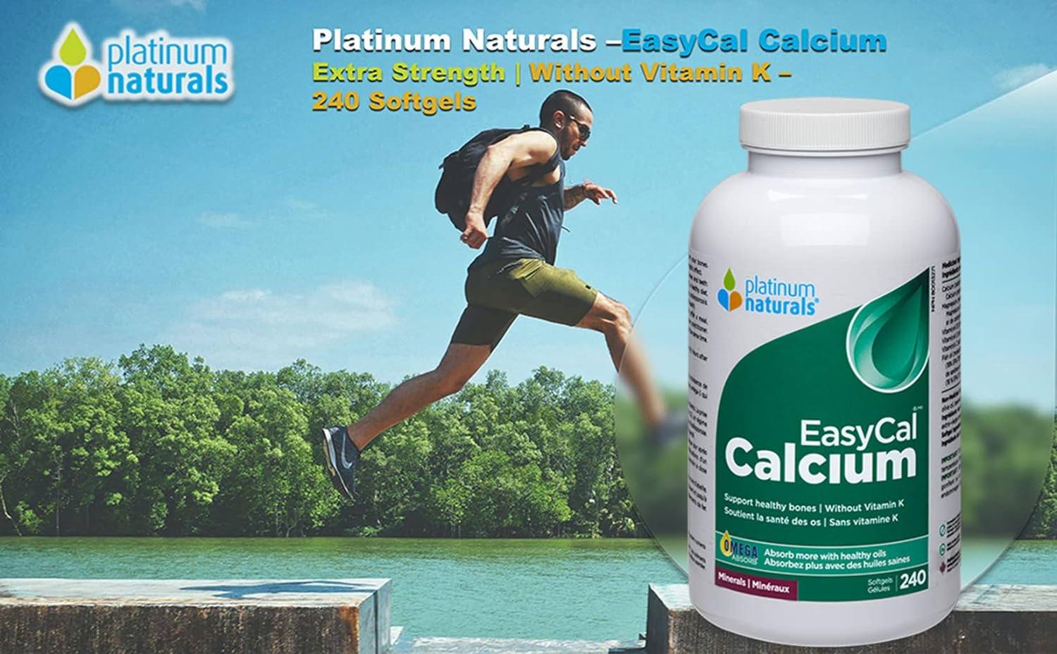 Platinum Naturals EasyCal Calcium - 240 softgels - Calcium