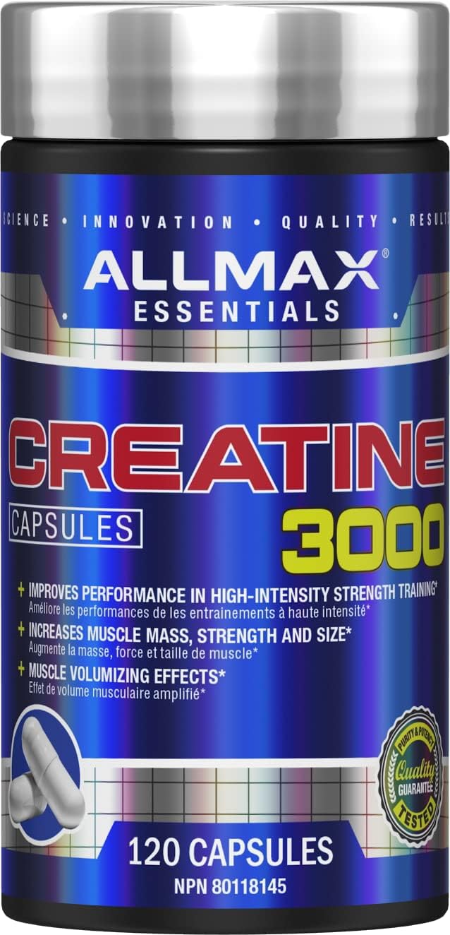 ALLMAX Creatine 3000, 120 Capsules, SNS Health, Creatine Supplements