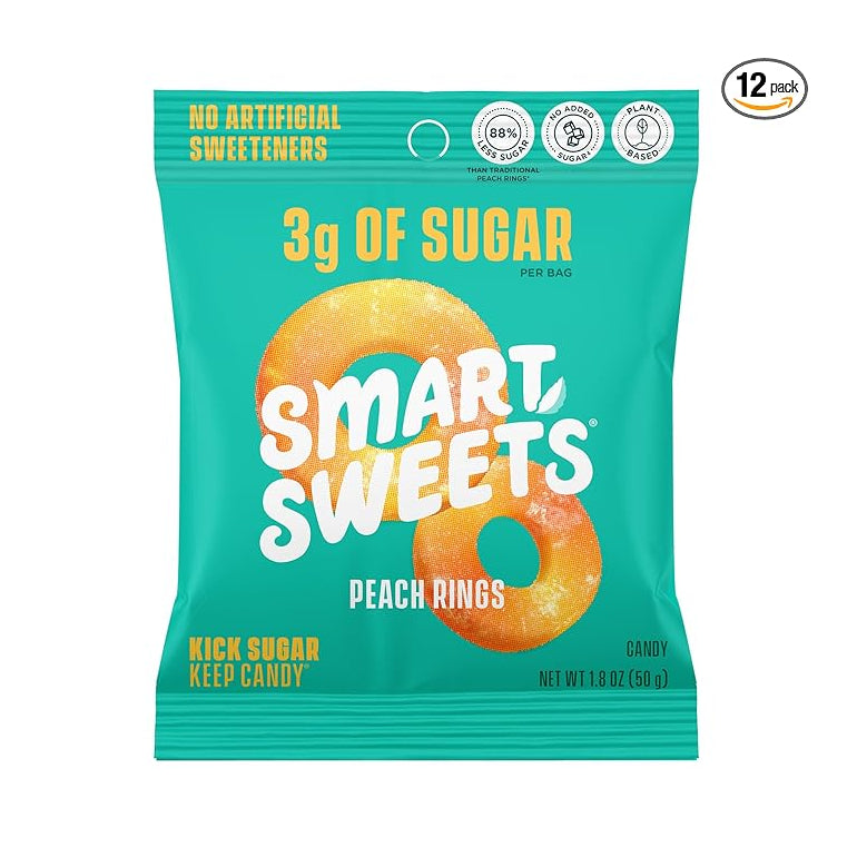 Smart Sweets Candy Peach Rings / 50g