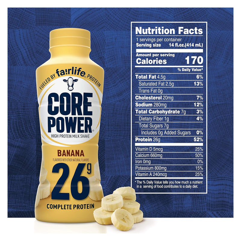 Fairlife Core Power High Protein Shake Banana / Pack of 12 / -