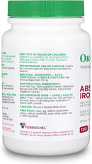 Organika Absolute Iron 25mg - 120 vegetarian capsules - Iron