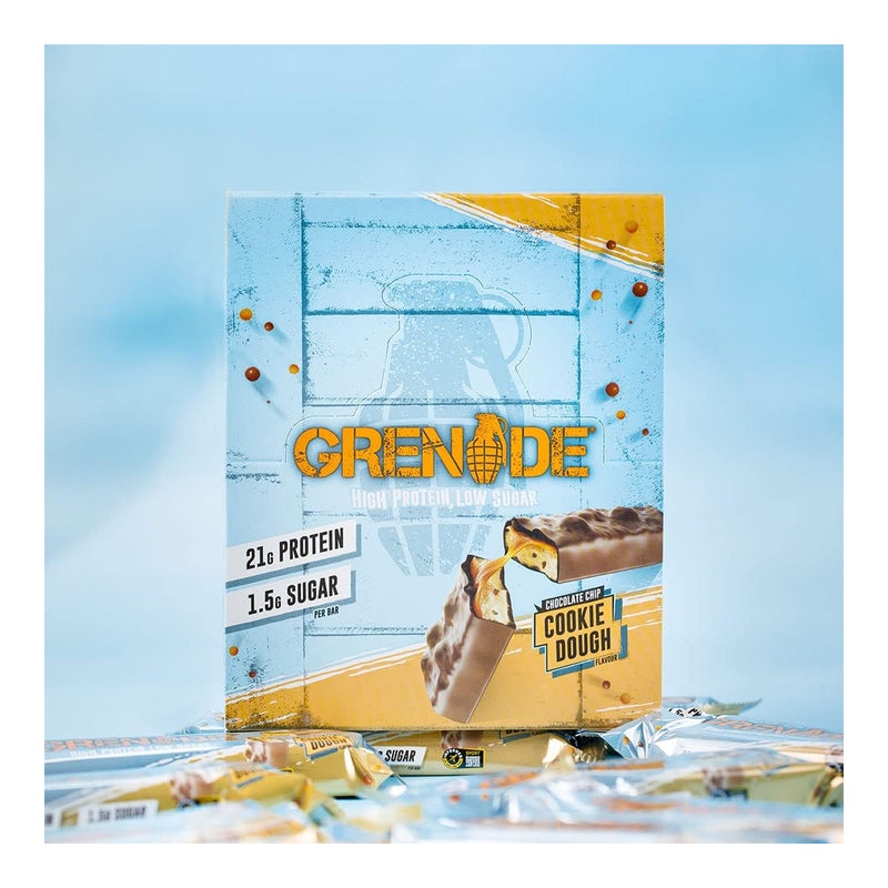 Grenade Protein Bars Chocolate Chip Cookie Dough / Pack of 12