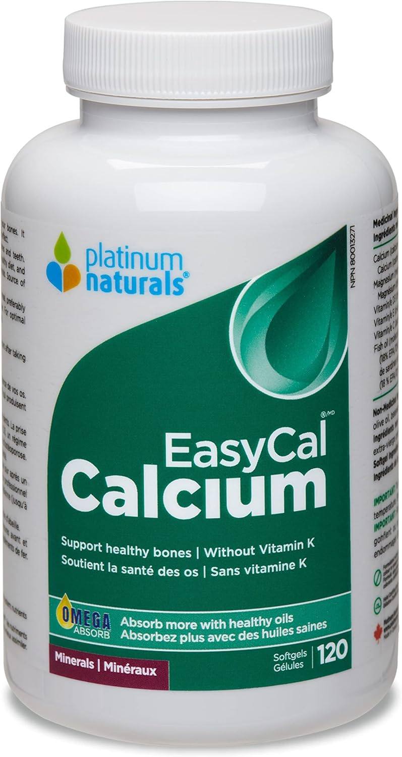 Platinum Naturals EasyCal Calcium - 120 softgels - Calcium