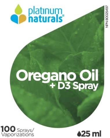 Platinum Naturals Oregano Oil D3 Extra Strength Spray 25ml