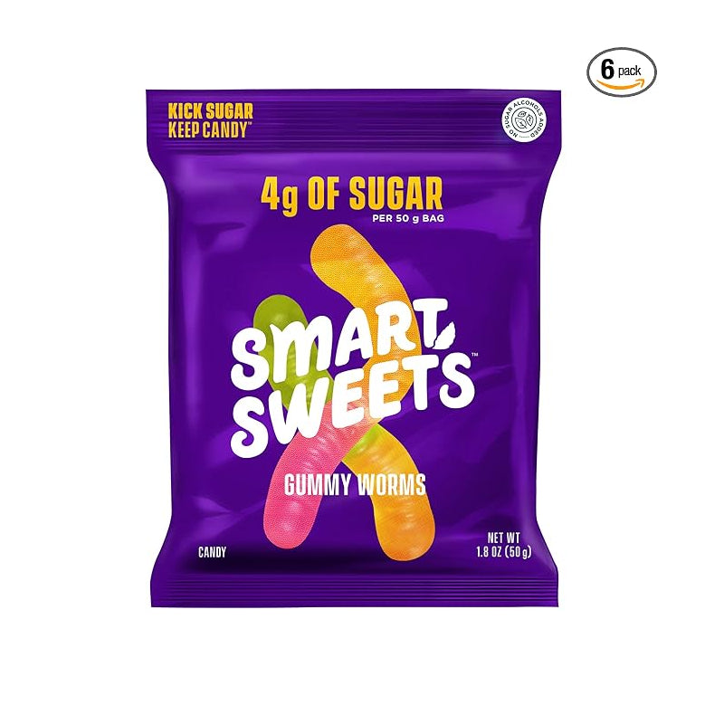 Smart Sweets Candy Gummy Worms / 50g