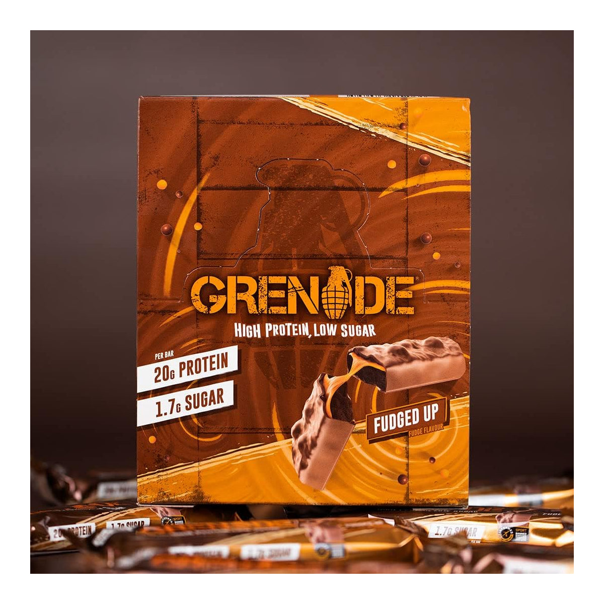 Grenade Protein Bars Fudged up / Pack of 12