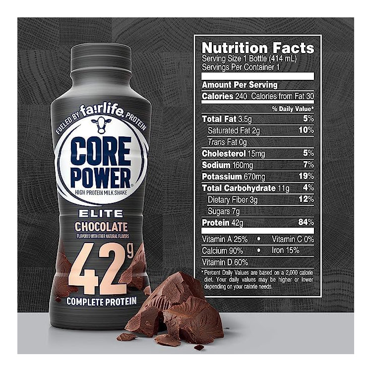 Fairlife Core Power 42g Protein Shake (Elite Chocolate) Elite Chocolate / 12-pack