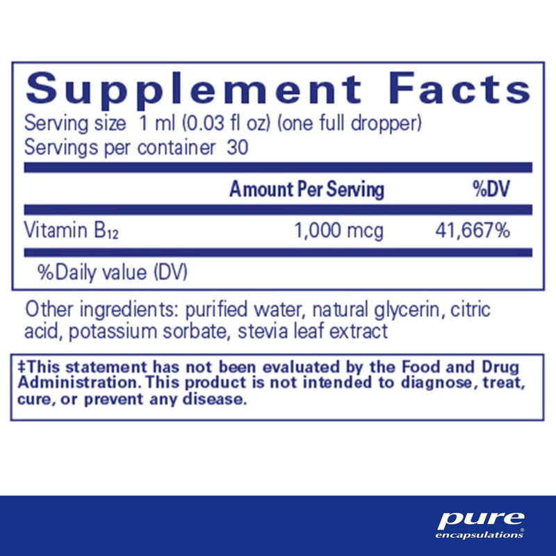 Pure Encapsulations B12 liquid  30mL