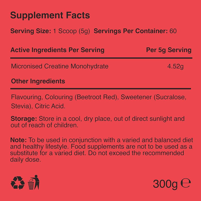 Warrior Creatine - Savage Strawberry 300g - Creatine