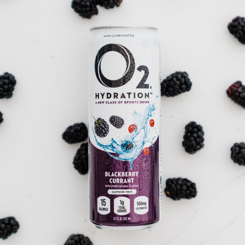 O2 Hydration Sports Recovery Drink, Blackberry Currant, 354ml