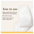 Burt's Bees Facial Cleansing Towelettes - Sensitive 30 pre-moistened towelettes - Skin Care