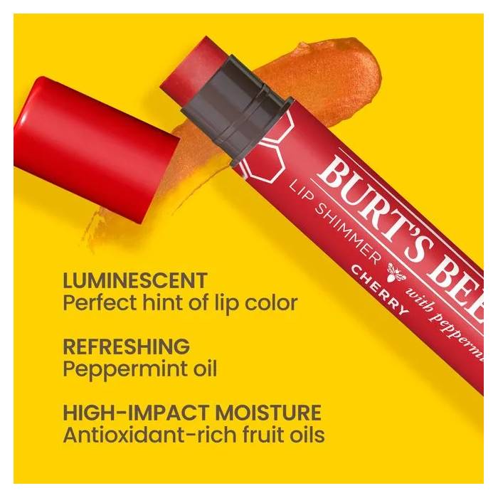 Burt's Bees Lip Shimmer - Cherry - Skin Care