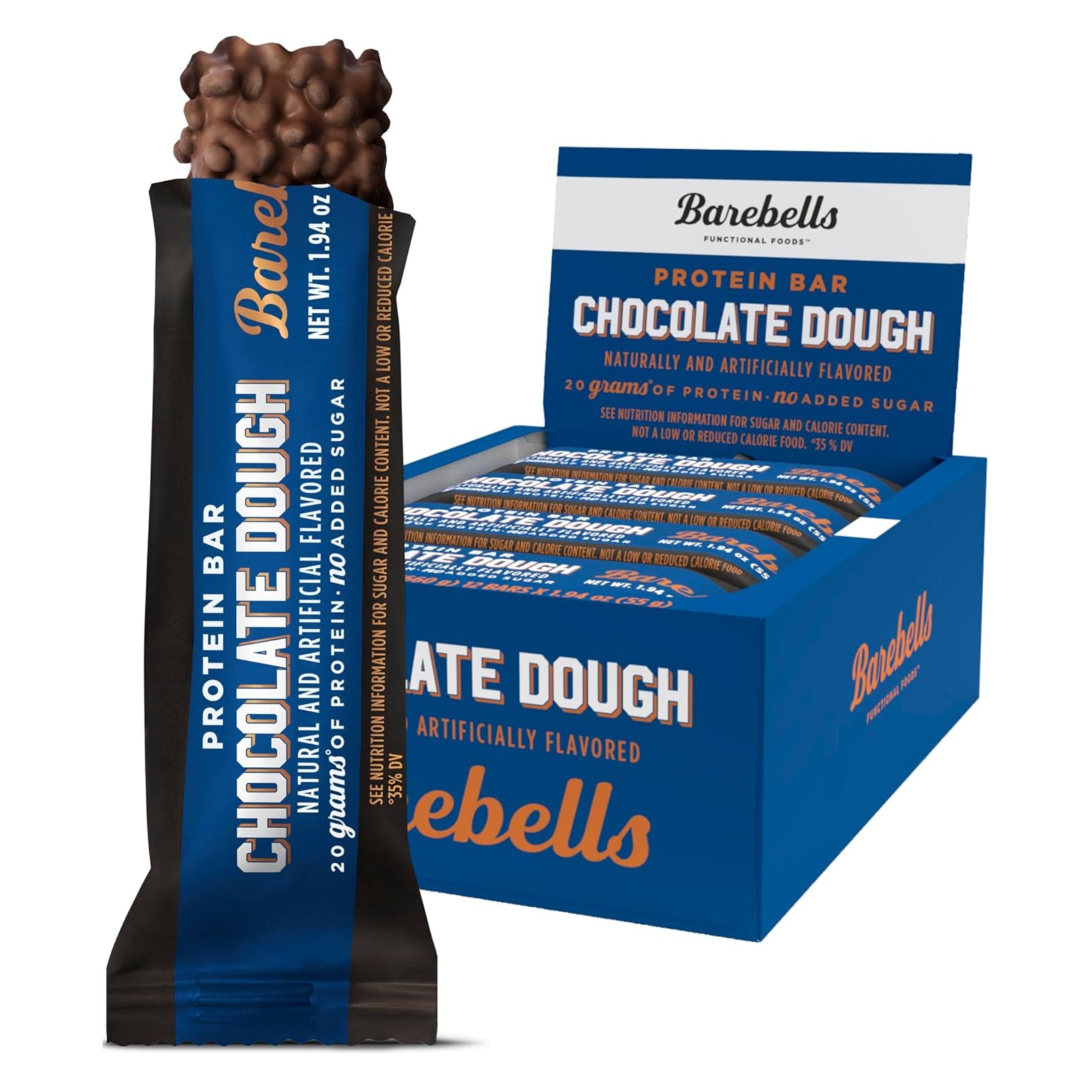 Barebells Protein Bars - Chocolate Dough 12-pack - Protein snacks