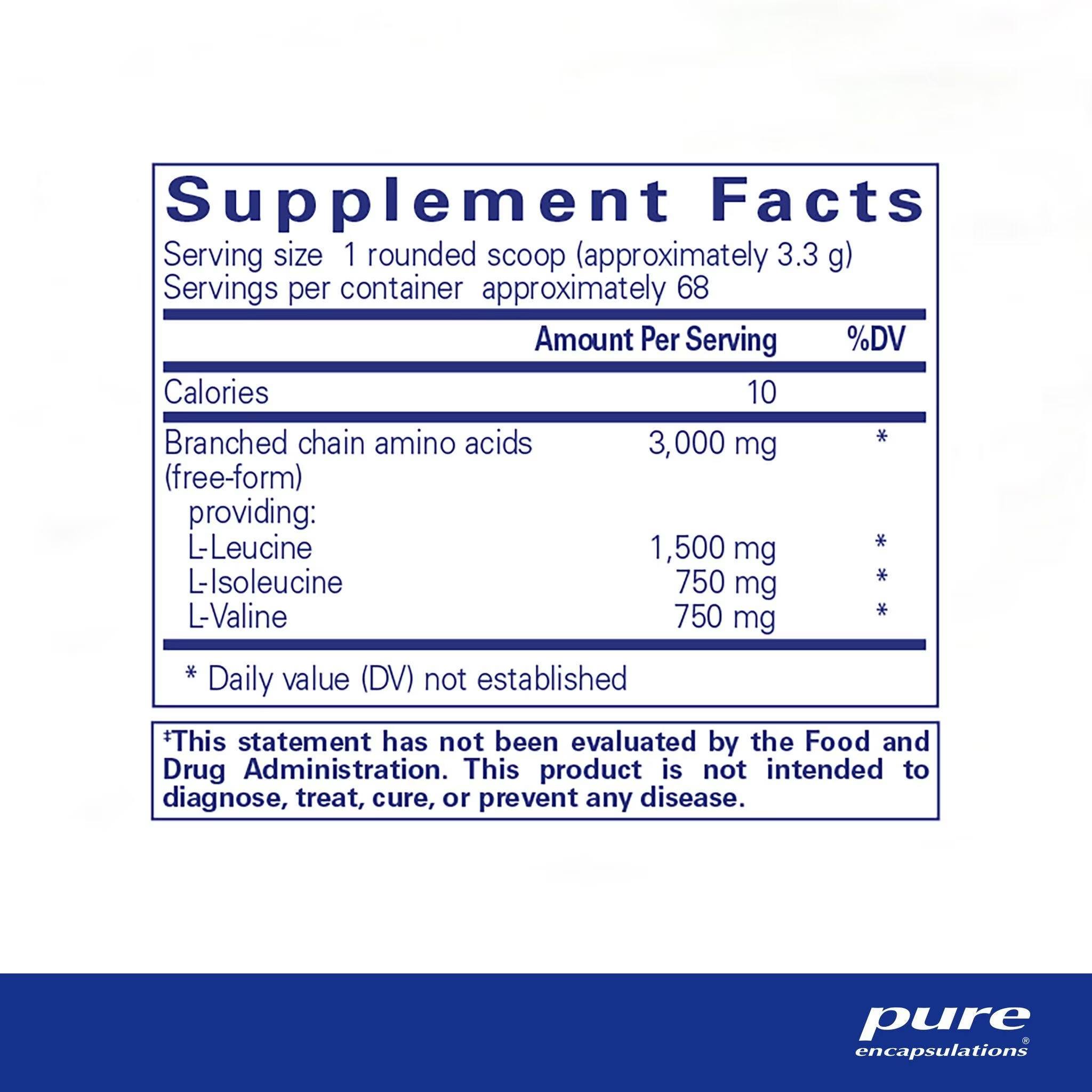 Pure Encapsulations BCAA powder  227g