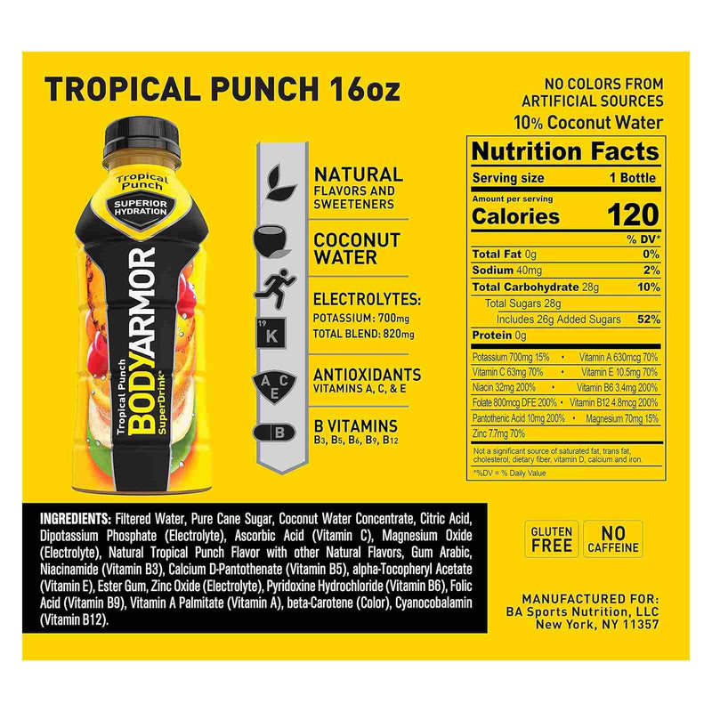 Bodyarmor Superdrink Tropical Punch / 12 X473ml
