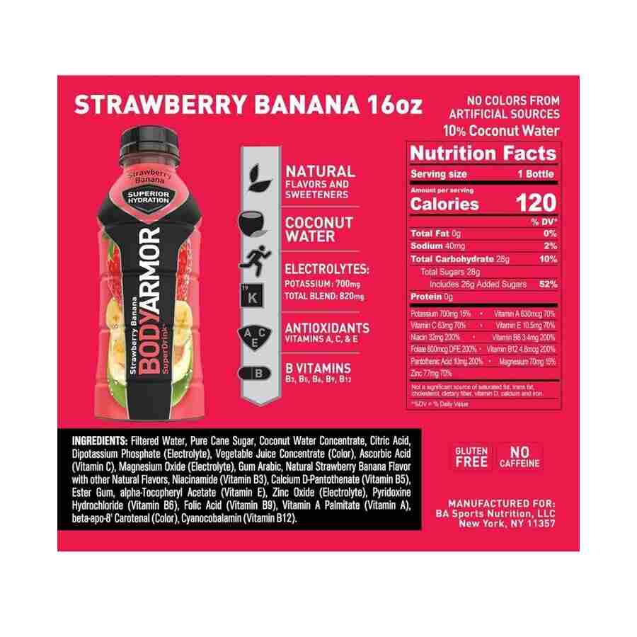 Bodyarmor Superdrink Strawberry Banana / 12 X473ml