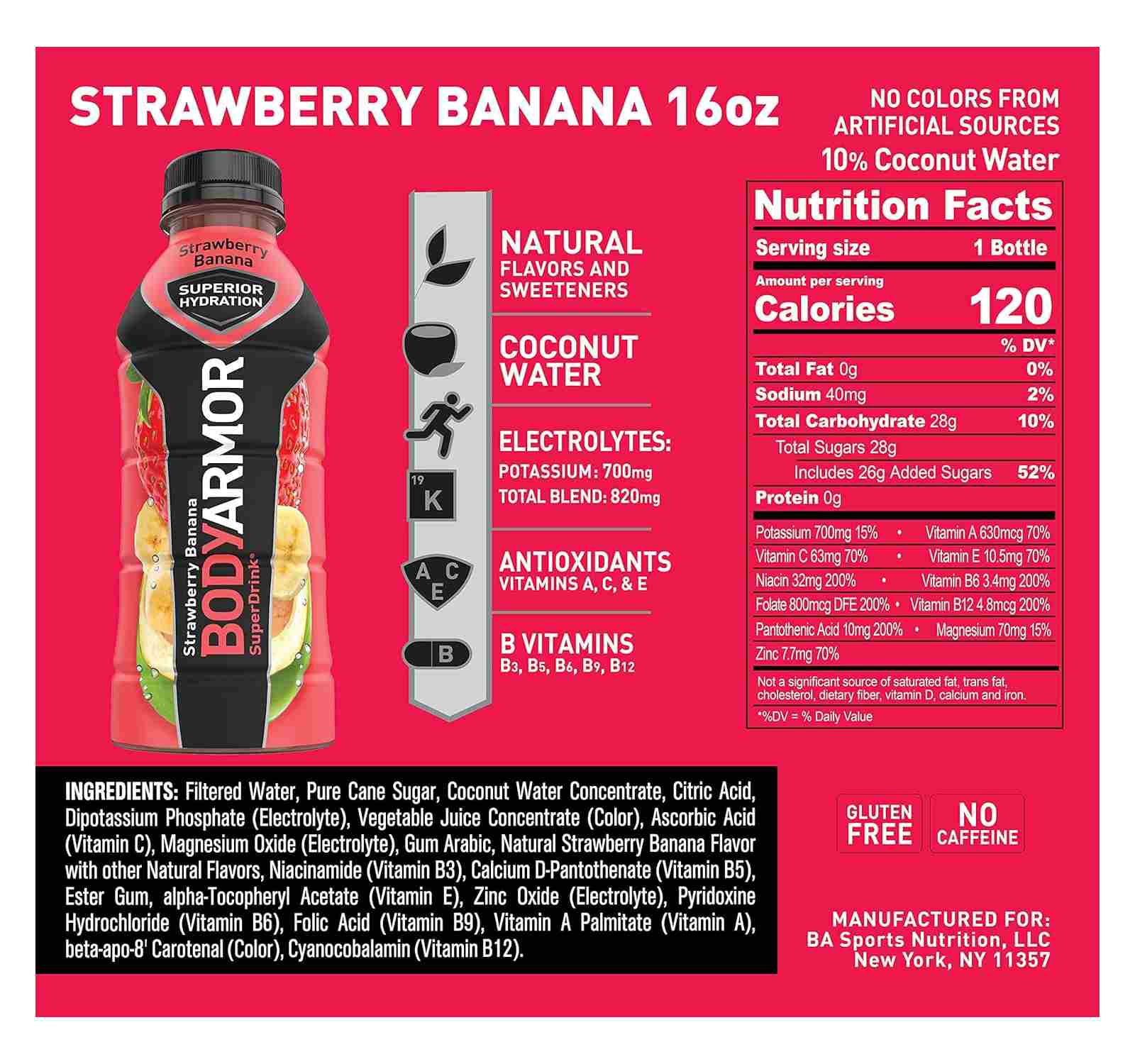 Bodyarmor Superdrink Strawberry Banana / 473ml