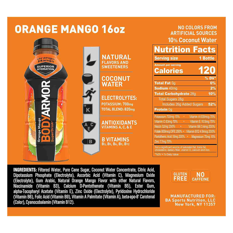 Bodyarmor Superdrink Orange Mango / 473ml