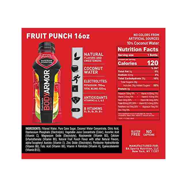 Bodyarmor Superdrink Fruit Punch / 12 X473ml