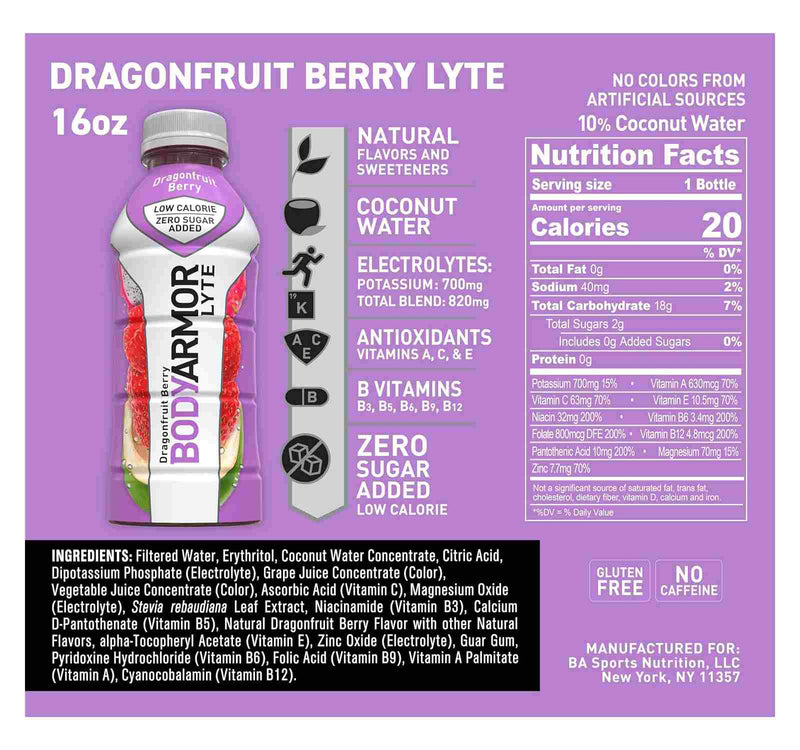 Bodyarmor Lyte Dragonfruit Berry / 473ml