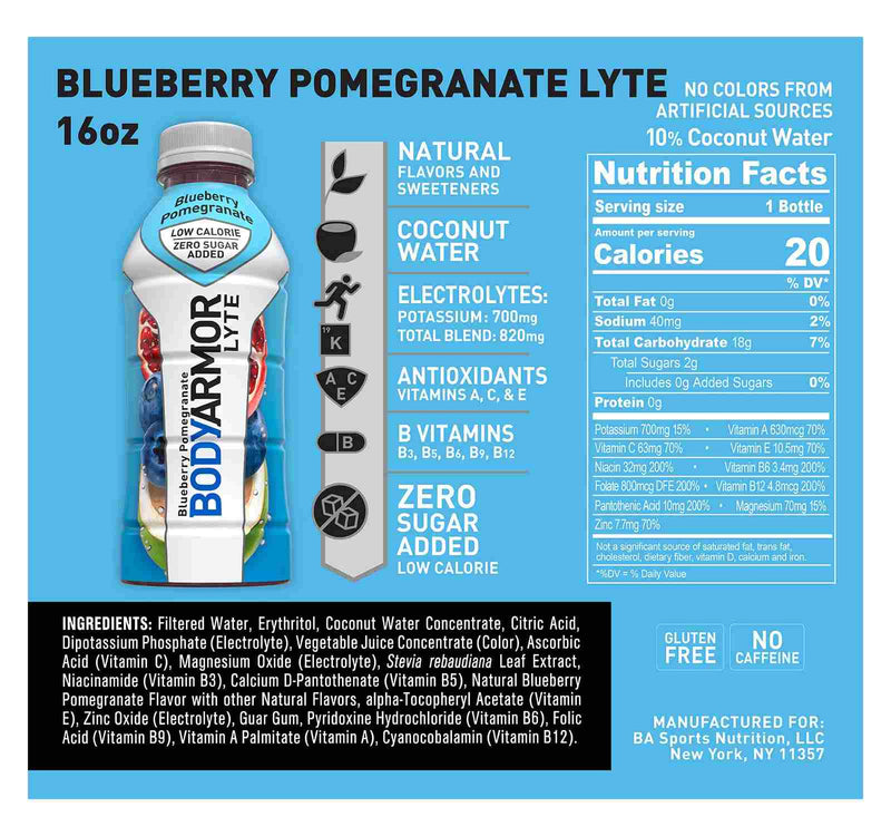 Bodyarmor Lyte Blueberry Pomegranate / 473ml