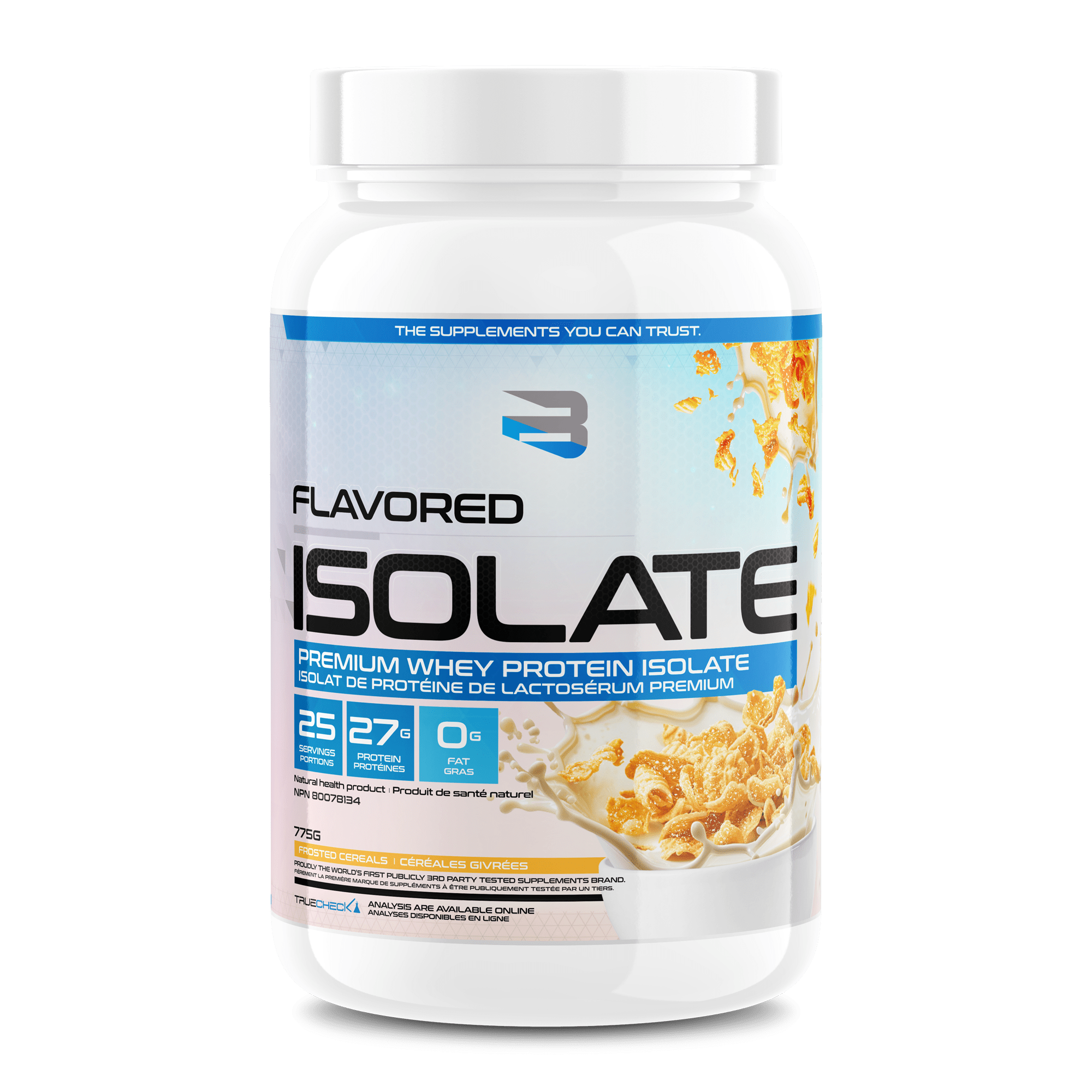 Believe Supplements Flavored Isolate - Frosted Cereals 25 serv (775g) - Protein Powder