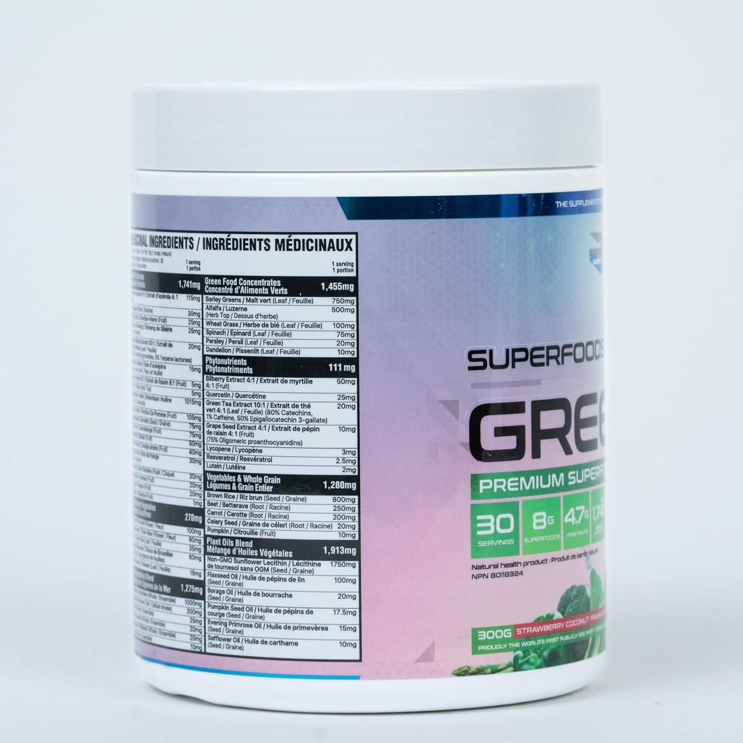 Believe Supplements Superfoods + Greens - Strawberry Coconut 300 g - Greens