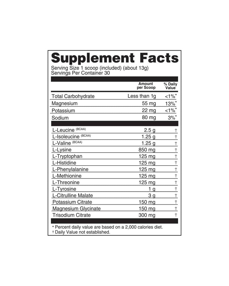 Believe Supplements Performance EAA - White Slushie 390 g - Amino Acids