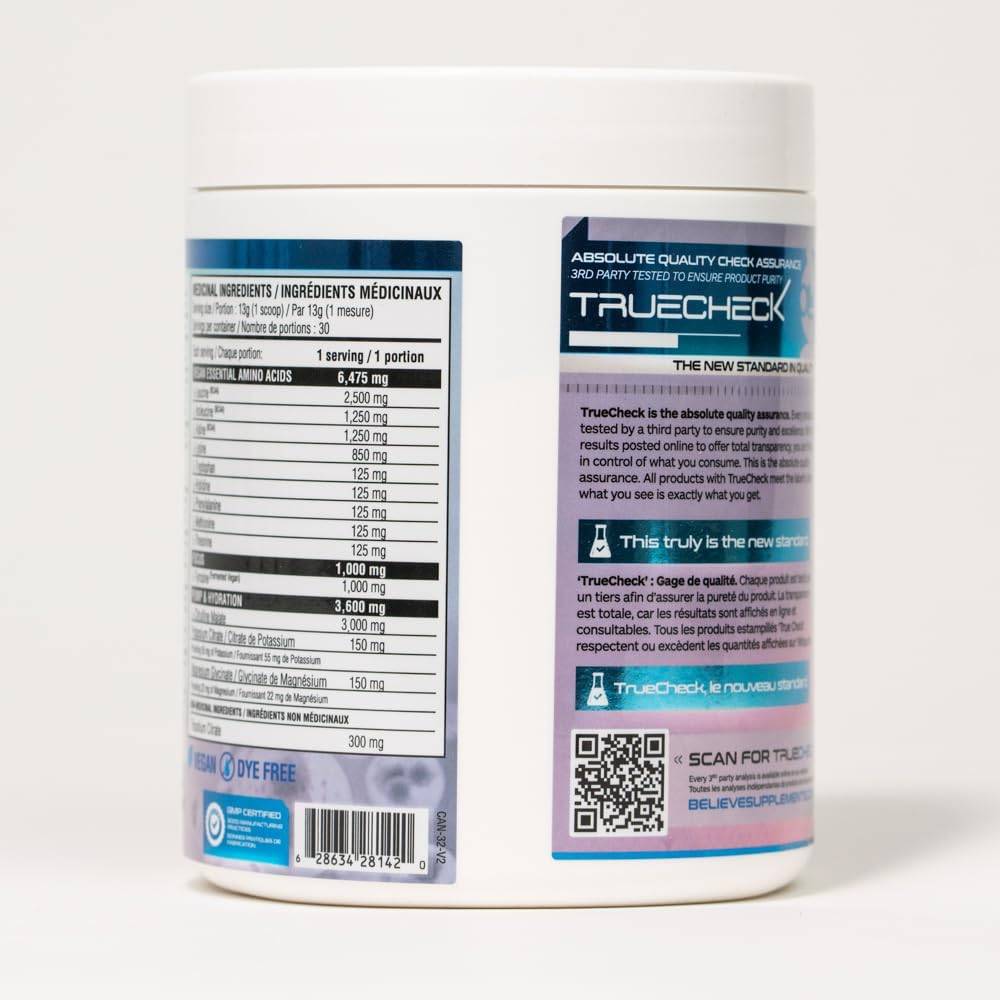 Believe Supplements Performance EAA - White Slushie 390 g - Amino Acids