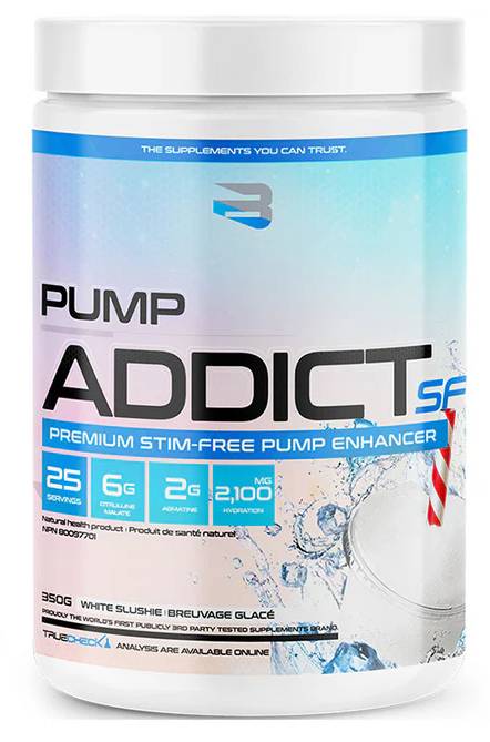 Believe Supplements Pump Addict Stim-Free - White Slushie 350 g - Workout Supplement