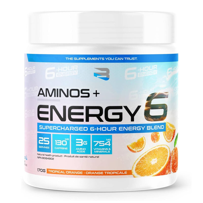 Believe Supplements Aminos + Energy 6 - Tropical Orange 170 g - Amino Acids