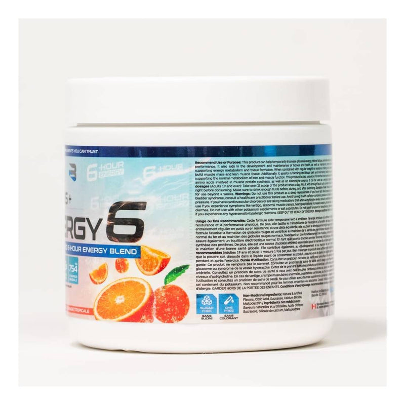 Believe Supplements Aminos + Energy 6 - Tropical Orange 170 g - Amino Acids