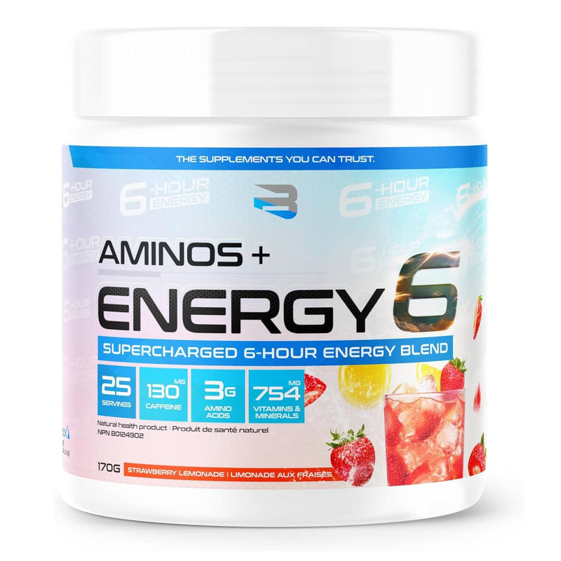 Believe Supplements Aminos + Energy 6 - Strawberry Lemonade 170 g - Amino Acids