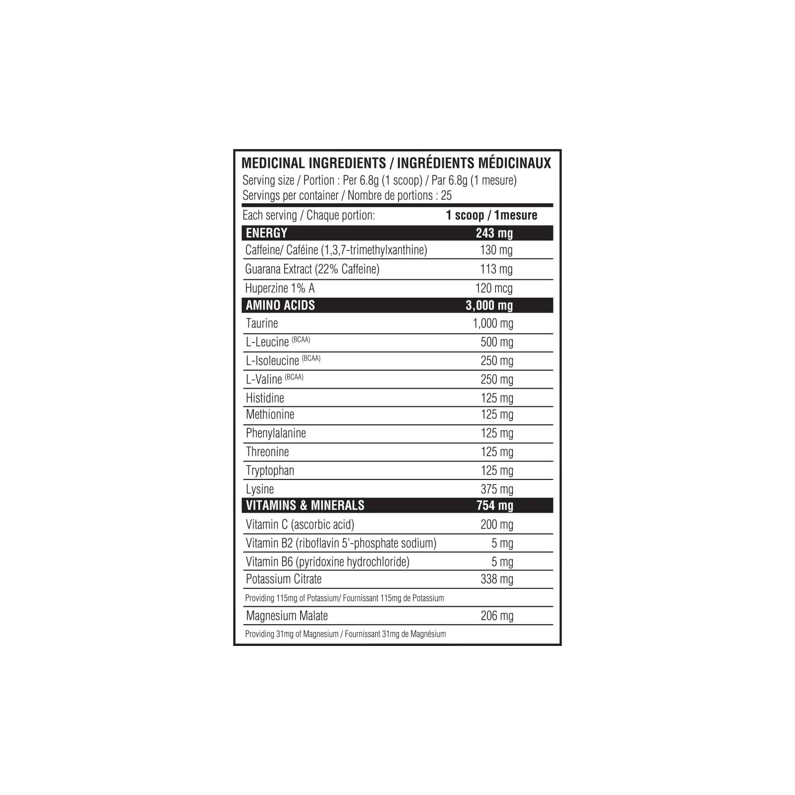 Believe Supplements Aminos + Energy 6 - Strawberry Lemonade 170 g - Amino Acids