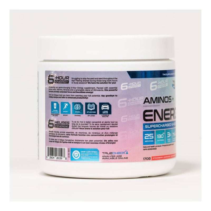 Believe Supplements Aminos + Energy 6 - Strawberry Lemonade 170 g - Amino Acids