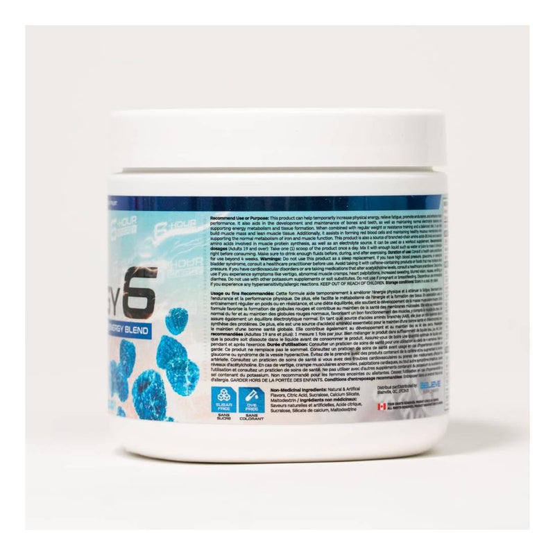 Believe Supplements Aminos + Energy 6 - Blue Raspberry 170 g - Amino Acids