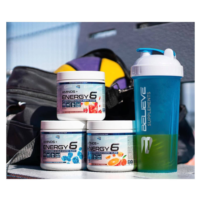 Believe Supplements Aminos + Energy 6 - Blue Raspberry 170 g - Amino Acids