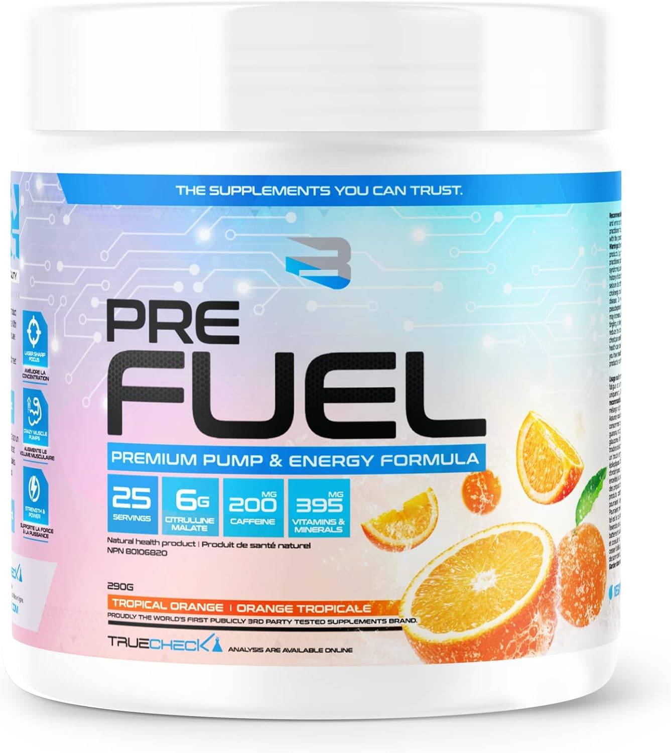 Believe Supplements Pre Fuel - Tropical Orange 290 g - Pre-workout