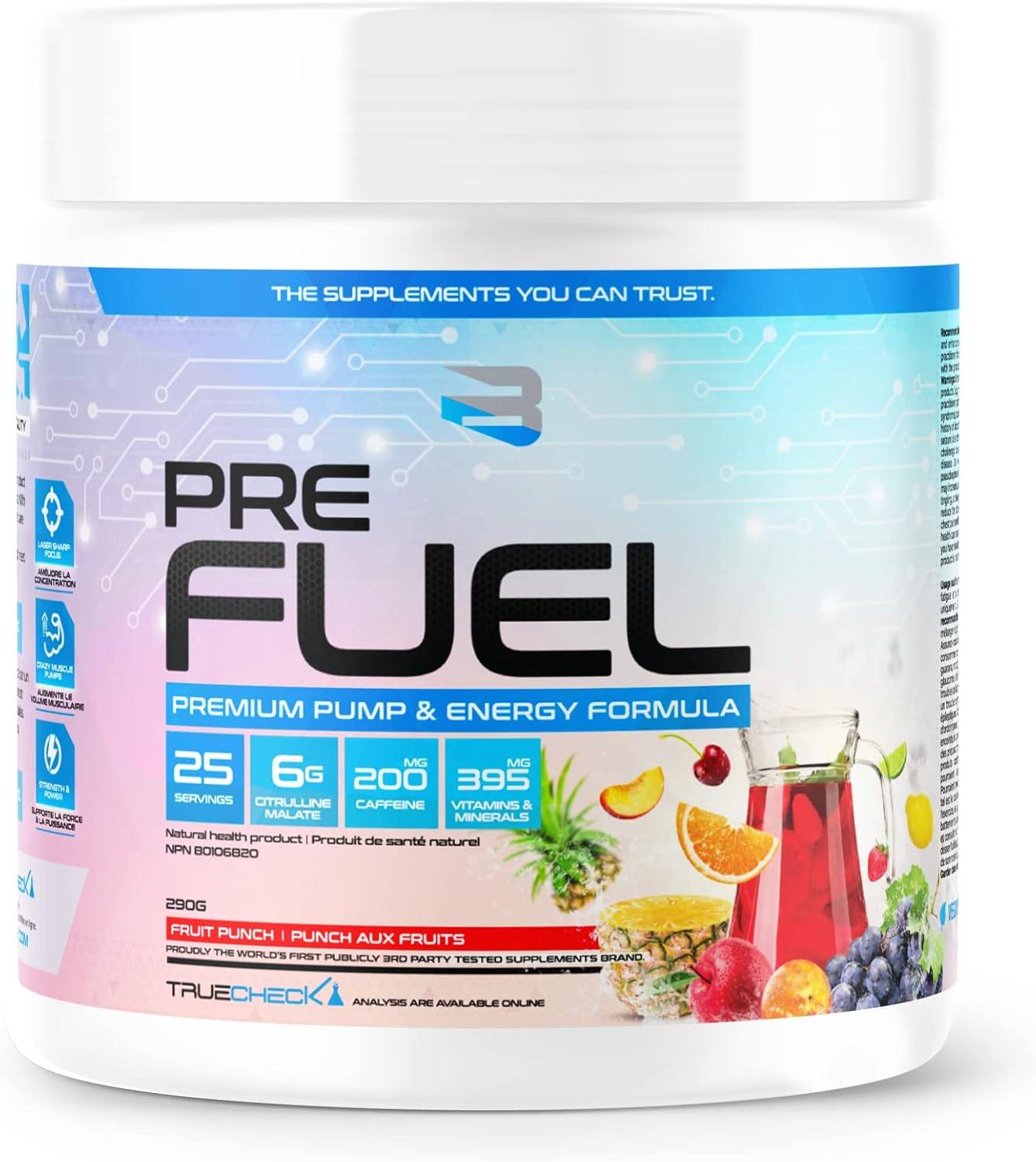 Believe Supplements Pre Fuel - Fruit Punch 290 g - Pre-workout