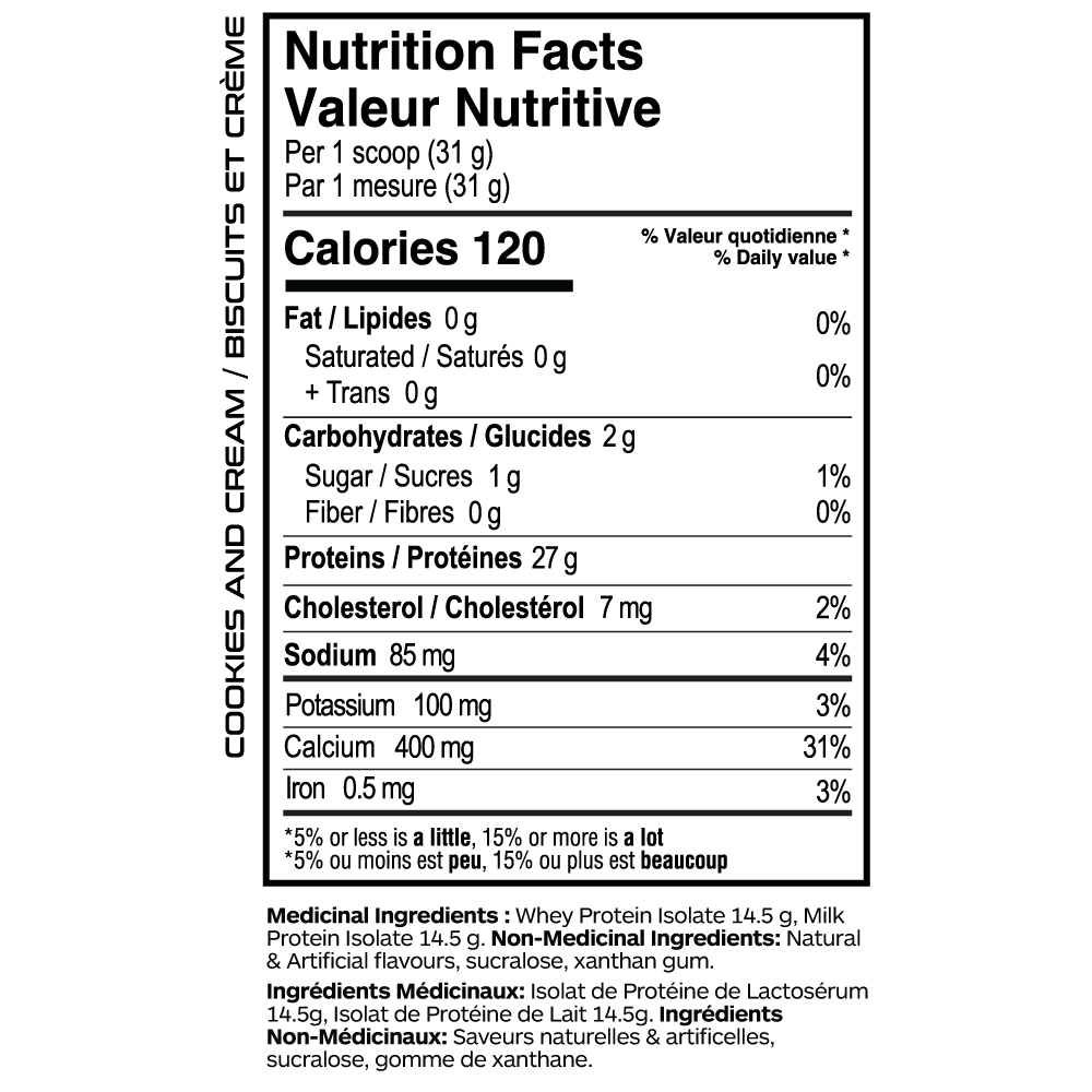 Believe Supplements Flavored Isolate - Cookies & Cream 25 serv (775g) - Protein Powder