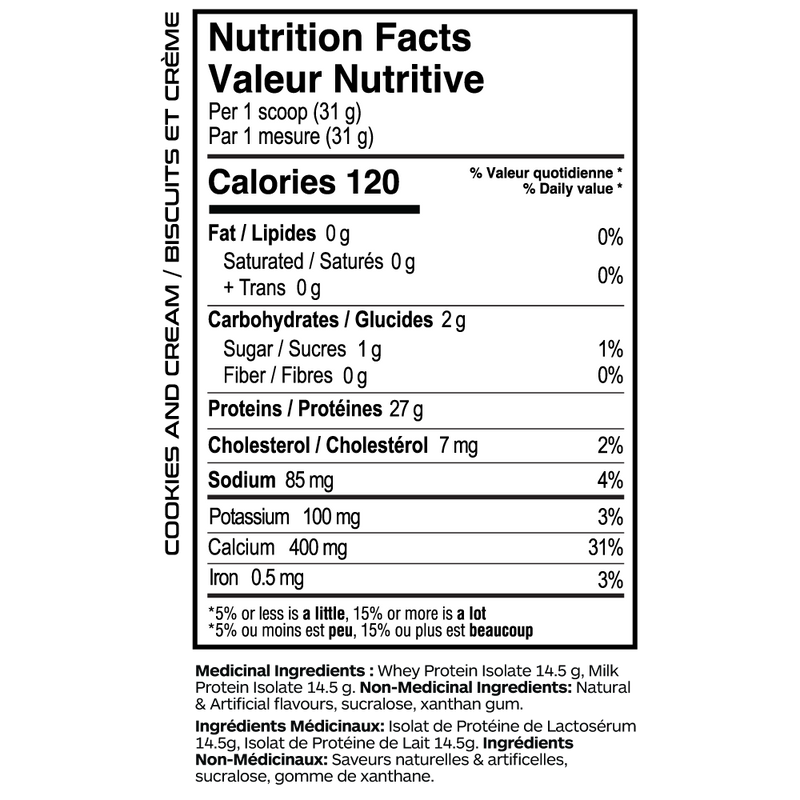 Believe Supplements Flavored Isolate - Cookies & Cream 25 serv (775g) - Protein Powder