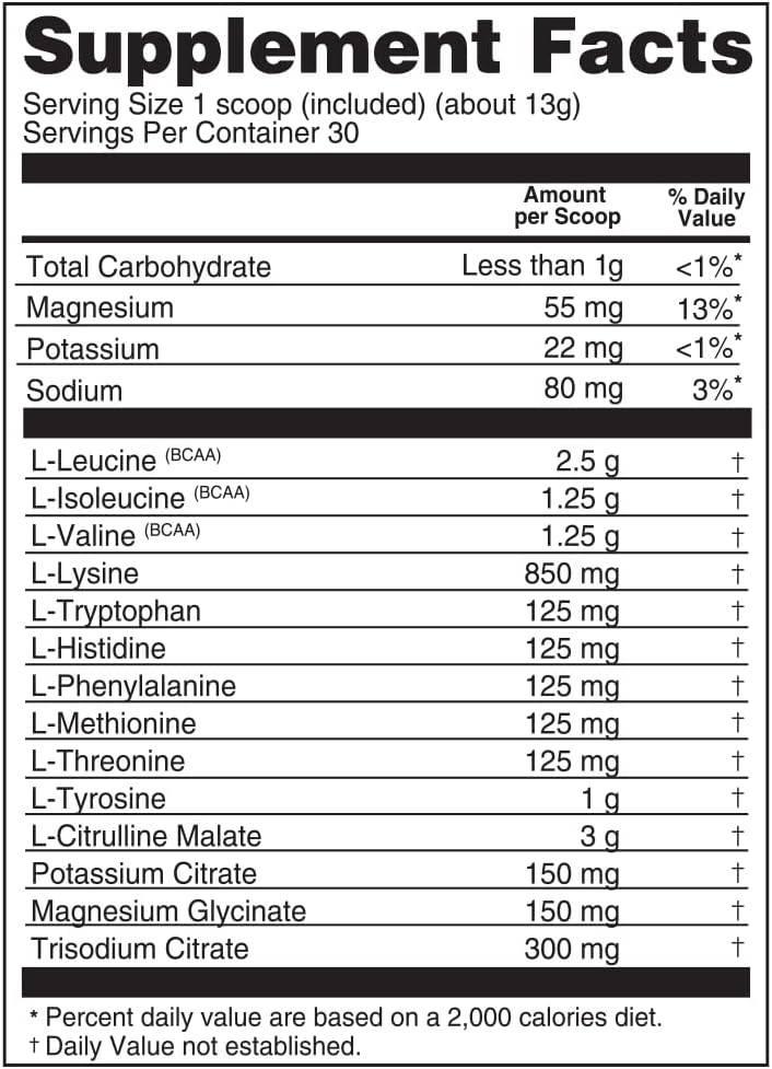 Believe Supplements Performance EAA - Lemon Lime 390 g - Amino Acids