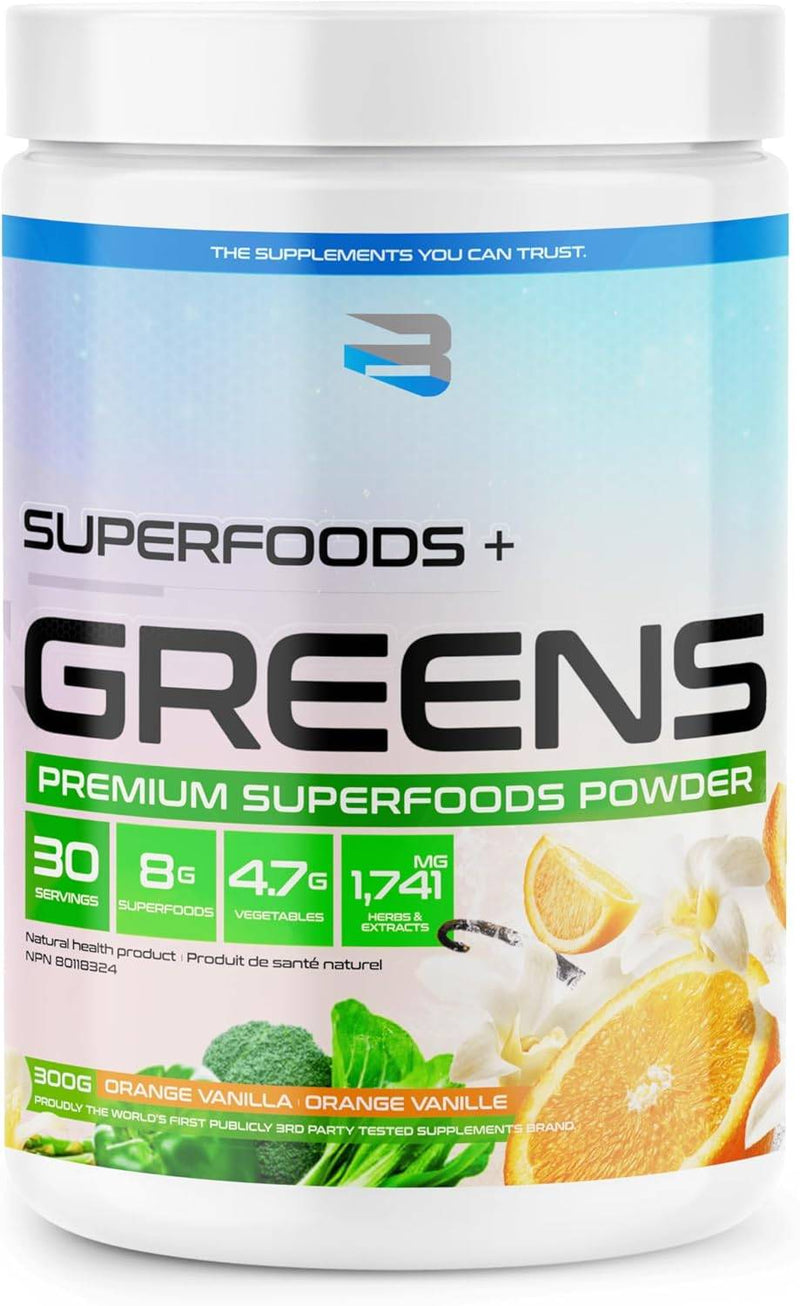 Believe Supplements Superfoods + Greens - Orange Vanilla 300 g - Greens